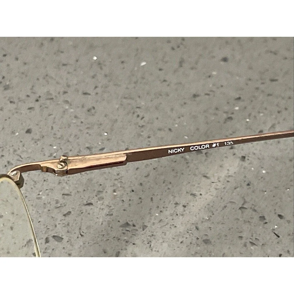 Silver Dollar Eyeglasses Nicky Col #1 Frames Only Gold 53-18-135 Bronze round